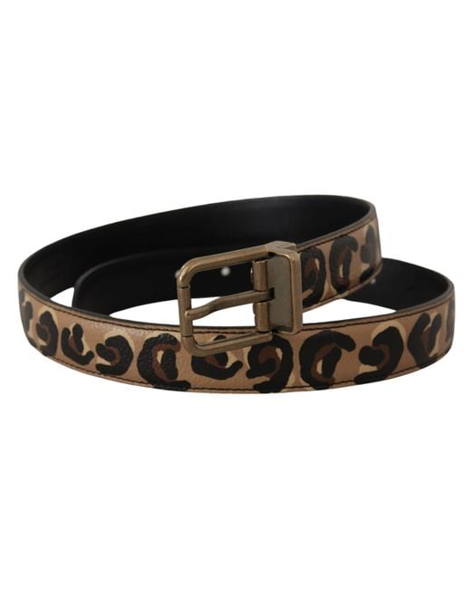 Dolce & Gabbana Black Chic Engraved Logo Leather Belt