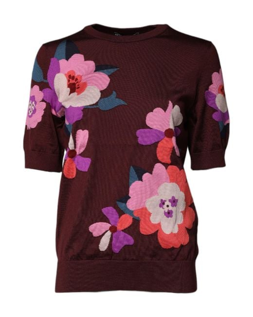 Dolce & Gabbana Red Round-Neck Knitwear