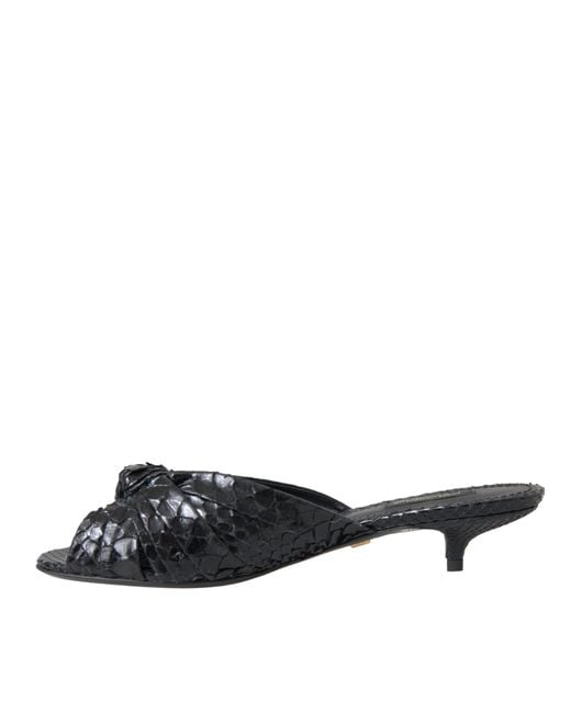 Dolce & Gabbana Black Heeled Mules