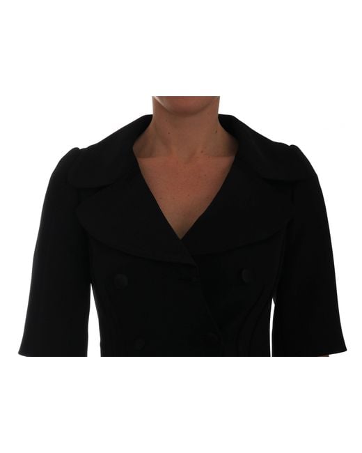 Dolce & Gabbana Black Short Croped Jacket Blazer
