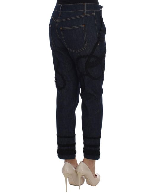 Dolce & Gabbana Black Denim Cotton Capri Torero Jeans