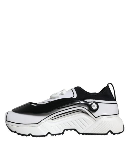 Dolce & Gabbana Black Logo Plaque Daymaster Sneakers Shoes for men