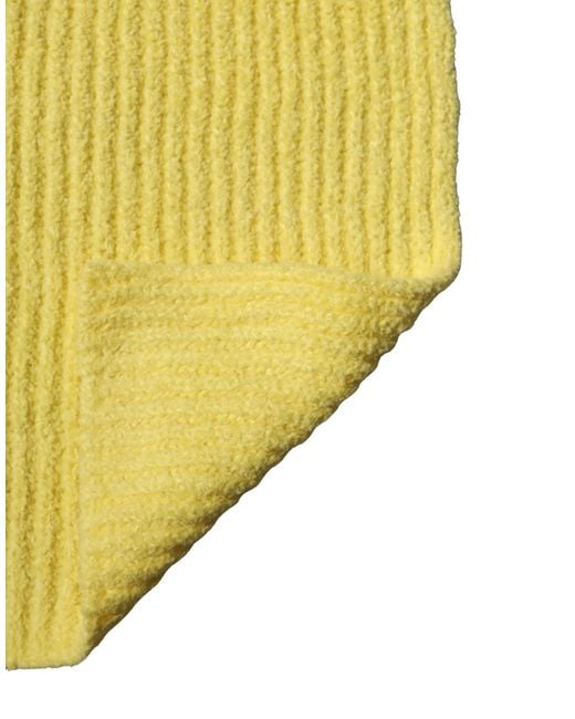 Dolce & Gabbana Yellow Cotton Knitted Neck Foulard 270Cm X 31Cm Scarf for men