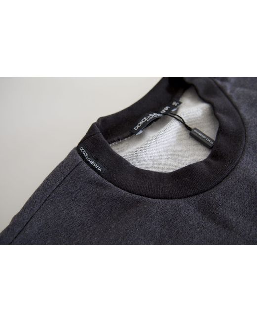 Dolce & Gabbana Gray Oversized Knitwear Sweater Tsh8085