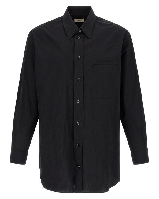 Lemaire Black Two Pocket Shirt Cotton Shirt, Blouse for men