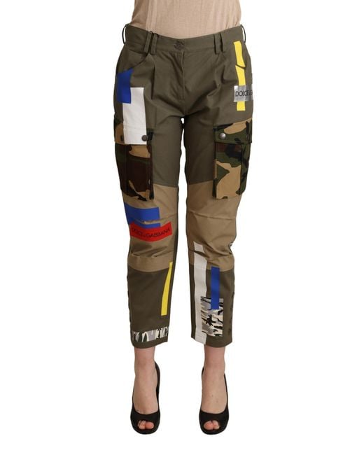 Dolce & Gabbana Black Military Cargo Trouser Cotton Pants