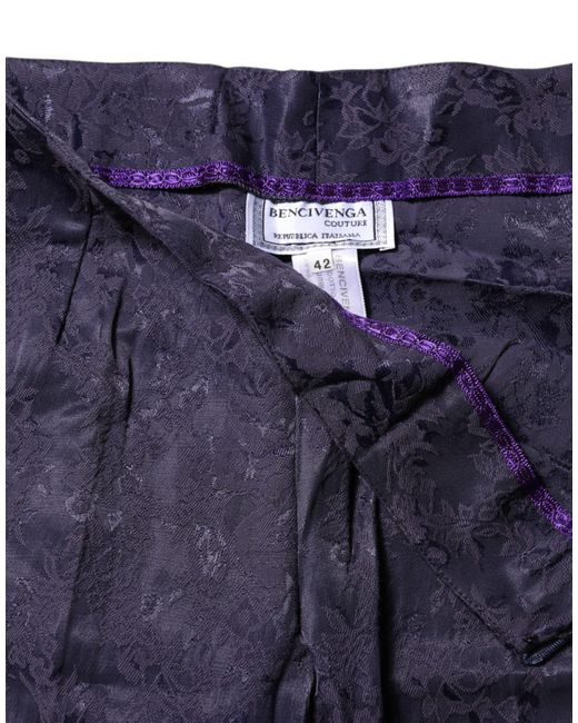 Bencivenga Blue Floral Patterned Pants