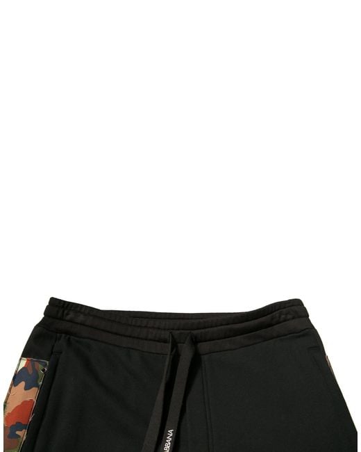 Dolce & Gabbana Black Cargo Joggers Casual Style Cotton for men
