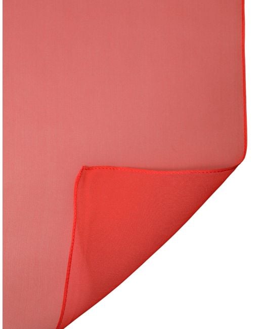 Dolce & Gabbana Red Stole Silk Neck Wrap Shawl Scarf for men