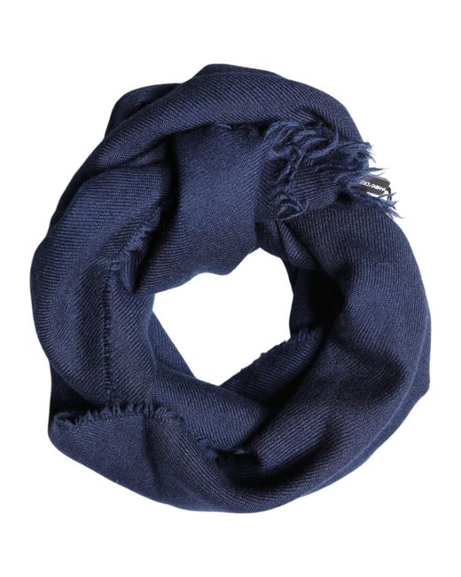 Dolce & Gabbana Blue Scarf Cashmere Neck Wrap Shawl for men