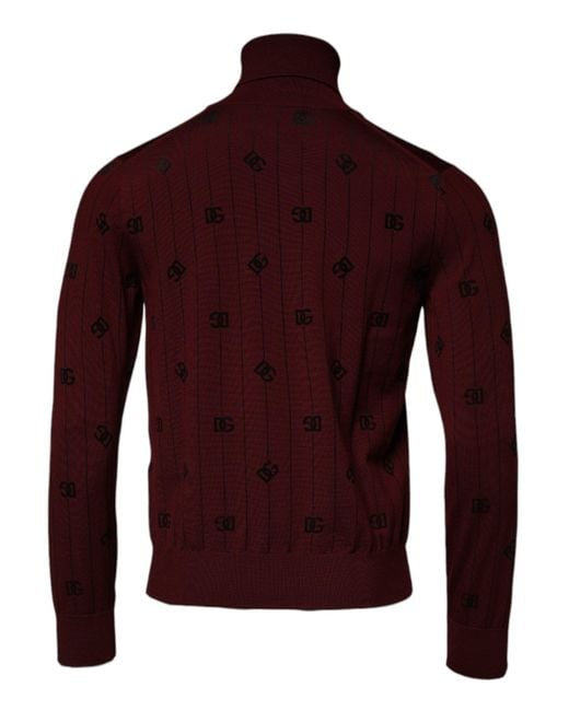 Dolce & Gabbana Red Turtlenecks for men