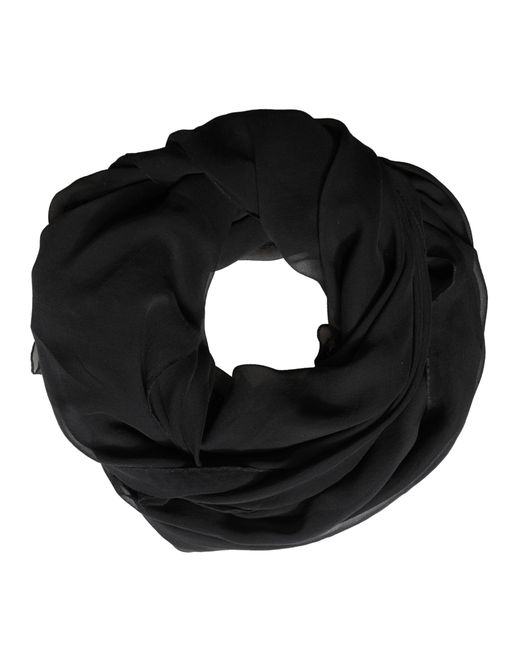 Dolce & Gabbana Black Silk Neck Wrap Shawl Stole 167Cm X 126Cm Scarf
