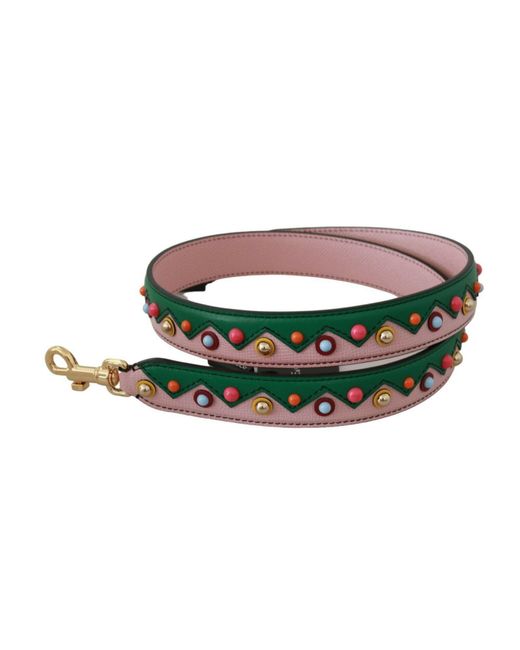 Dolce & Gabbana Green Elegant Leather Shoulder Strap for men