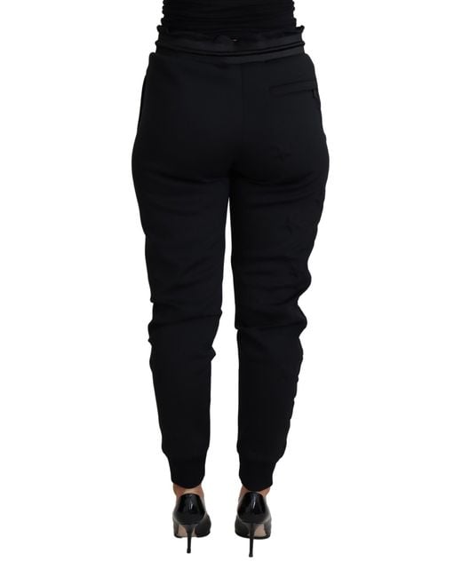 Dolce & Gabbana Black Elegant Jogger Trouser With Iconic Logo