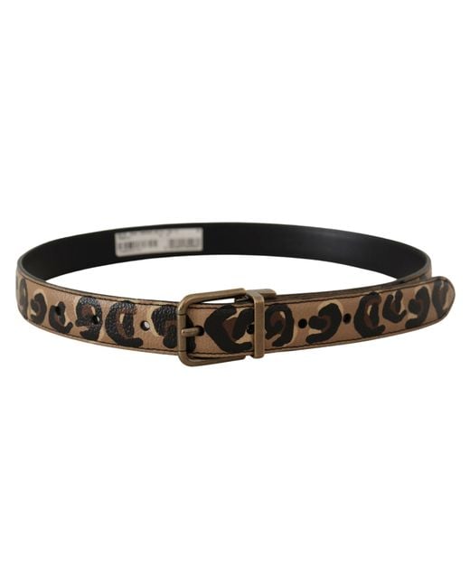 Dolce & Gabbana Black Chic Engraved Logo Leather Belt