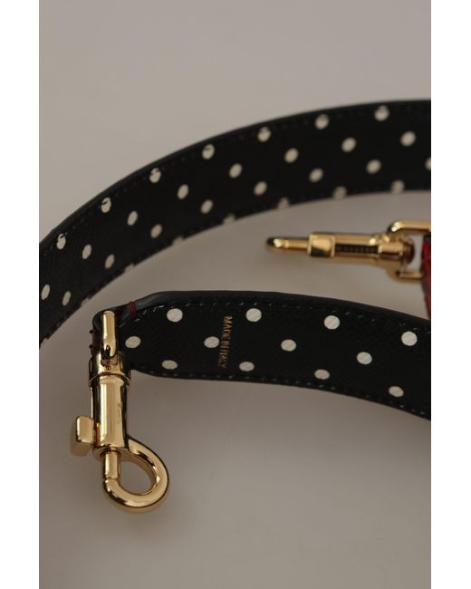 Dolce & Gabbana Red Python Leather Crystals Reversible Shoulder Strap
