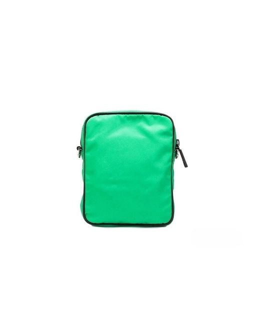 Versace Green Small Bright Nylon Fabric Medusa Crossbody Messenger Bag Purse