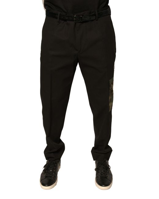 Dolce & Gabbana Black Camouflage Detail Trousers Pt0112Zfu77T for men