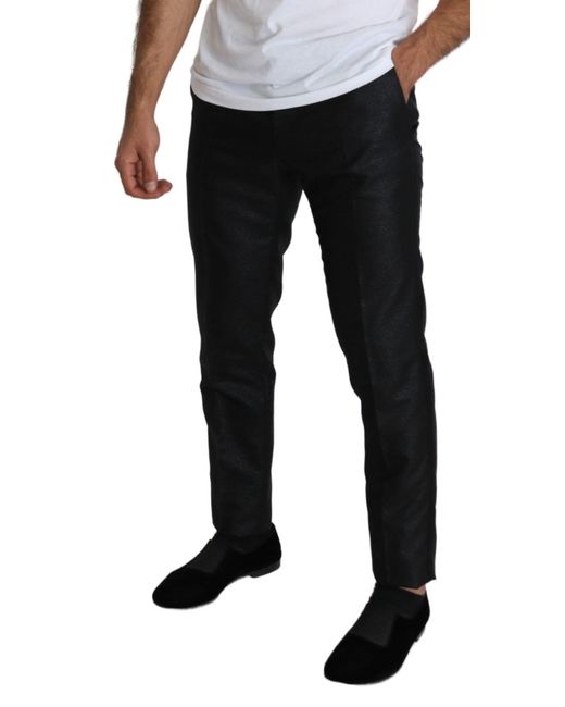Dolce & Gabbana Black Metallic Skinny Trouser Dress for men