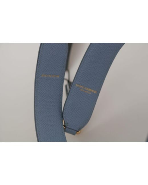 Dolce & Gabbana Blue Elegant Leather Shoulder Strap