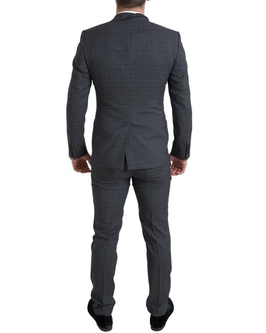 Dolce & Gabbana Black Wool Formal 2 Piece Martini Suit for men