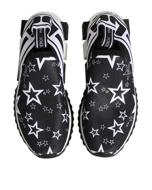 Dolce & Gabbana Black Sorrento Low Top Sneakers Shoes Fabric for men