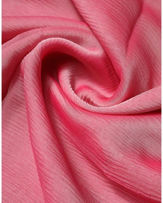 Dolce & Gabbana Pink Silk Rectangle Wrap Shawl Scarf