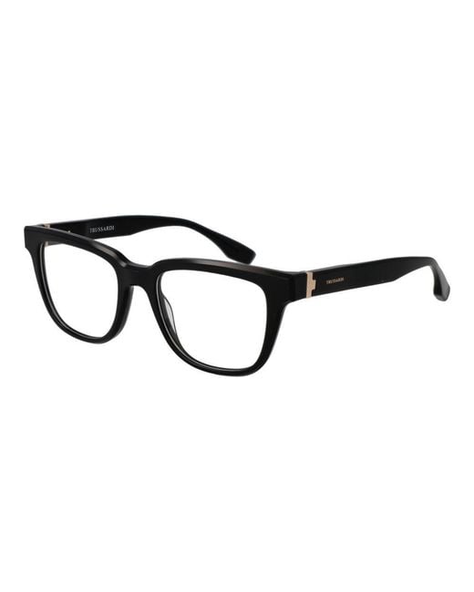 Trussardi Black Acetate Glasses (Frames) for men