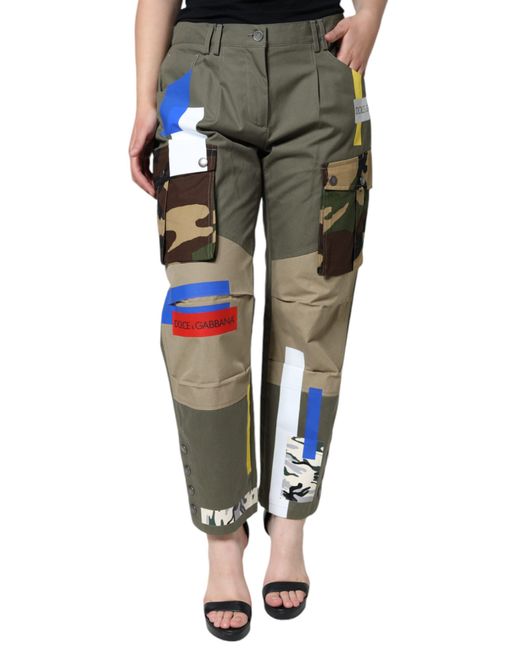 Dolce & Gabbana Multicolor Camouflage Cargo Pants
