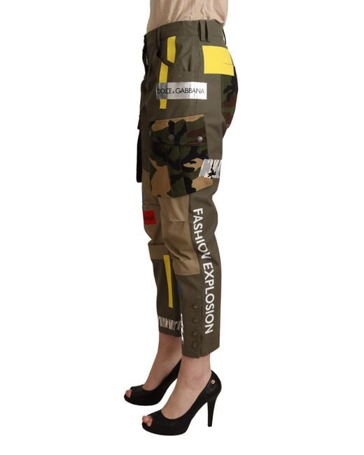 Dolce & Gabbana Black Military Cargo Trouser Cotton Pants