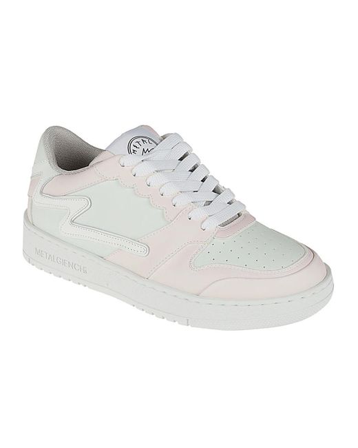METAL GIENCHI White Icx Low Leather Sneakers