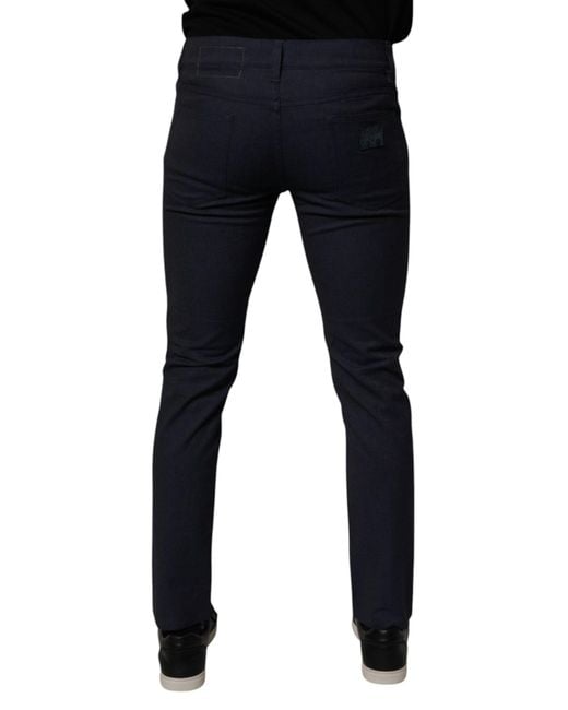 Dolce & Gabbana Blue Slimfit Cotton Stretch Jeans for men