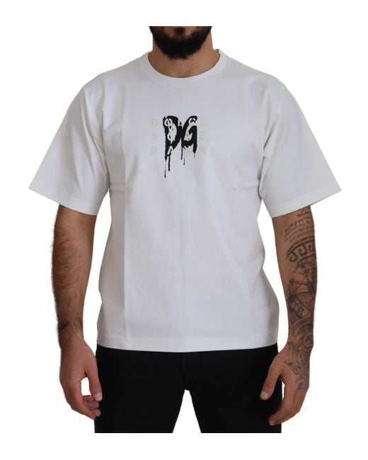Dolce & Gabbana Gray Timeless Logo Crewneck Tee for men