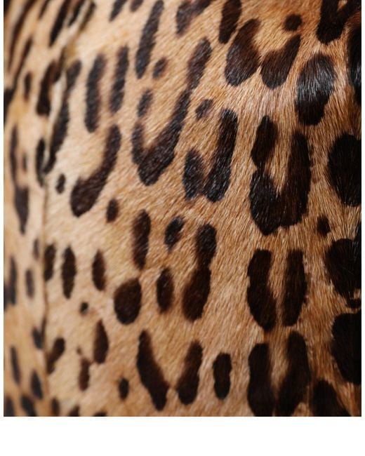 Dolce & Gabbana Brown Leopard Fur Bucket Hat