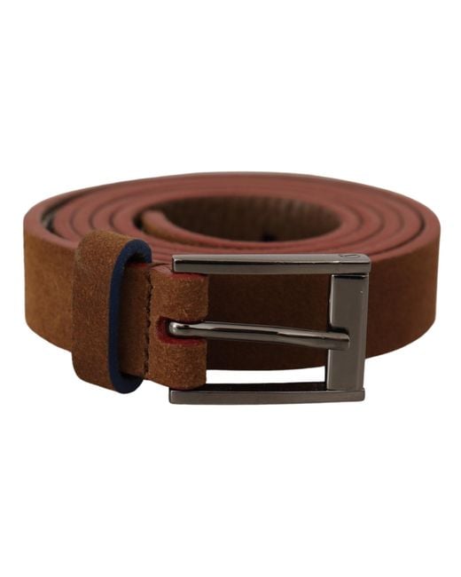 Dolce & Gabbana Black Logo Engraved Metal Waist Buckle Belt Leather