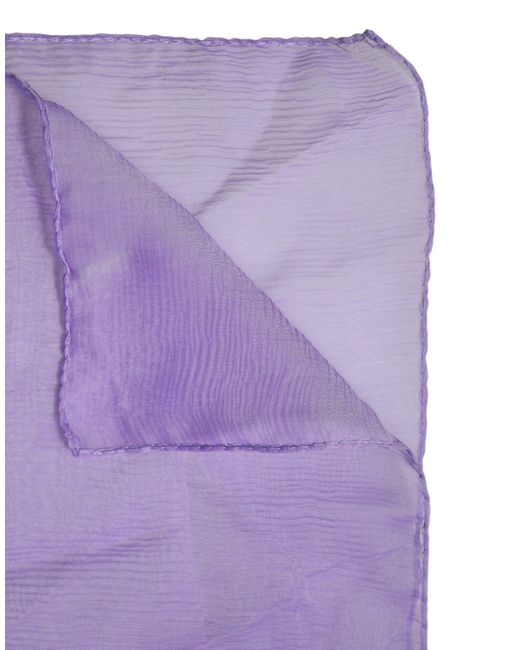 Dolce & Gabbana Purple Silk Rectangle Wrap Shawl Scarf