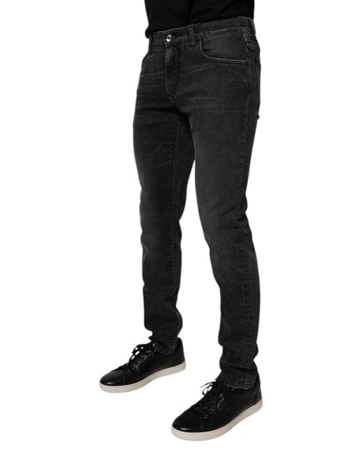 Dolce & Gabbana Black Slim Fit Jeans for men