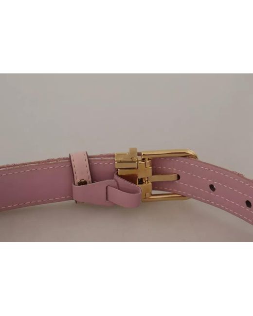Dolce & Gabbana Black Jaquard Embroidered Tone Metal Buckle Belt