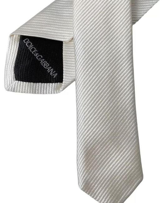 Dolce & Gabbana Black Solid Silk Adjustable Tie for men