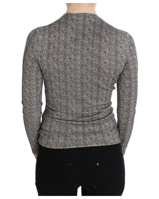 Dolce & Gabbana Gray Elegant And Wool Cardigan