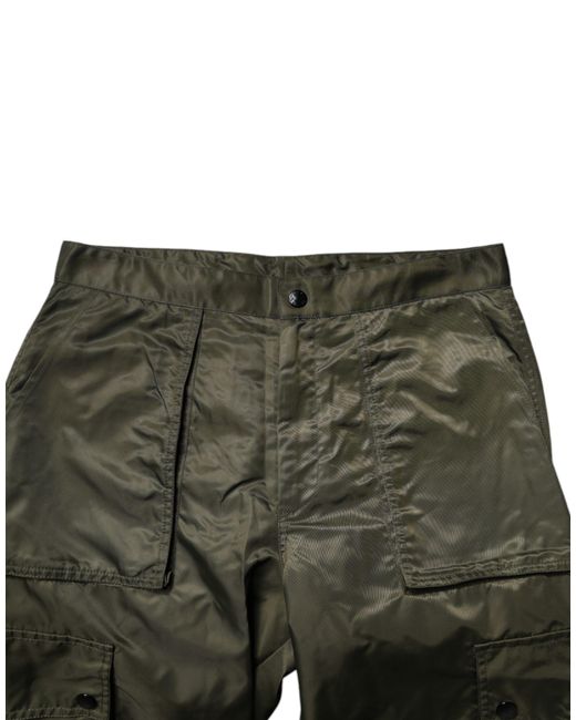 Dolce & Gabbana Black Nylon Cargo Pants for men