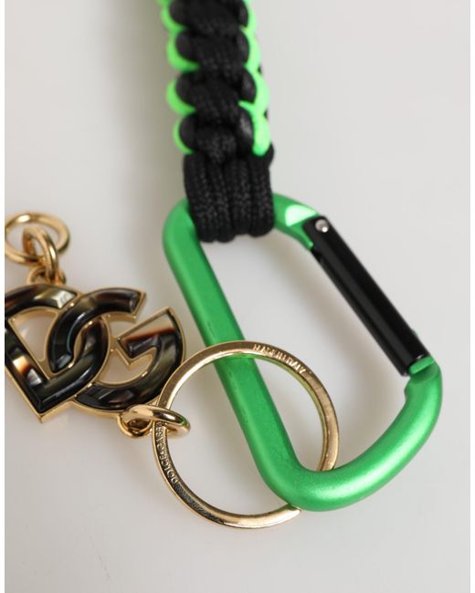 Dolce & Gabbana White Tape String Dg Logo Keychain Keyring for men