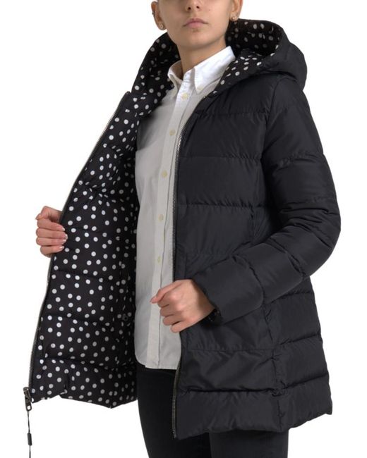 Dolce & Gabbana Black Polyester Hooded Reversible Jacket Clothing