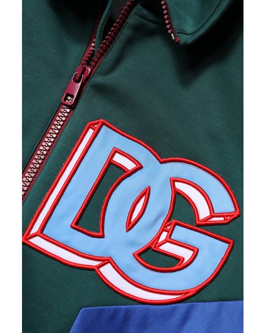 Dolce & Gabbana Blue Colorblock Track Jacket for men