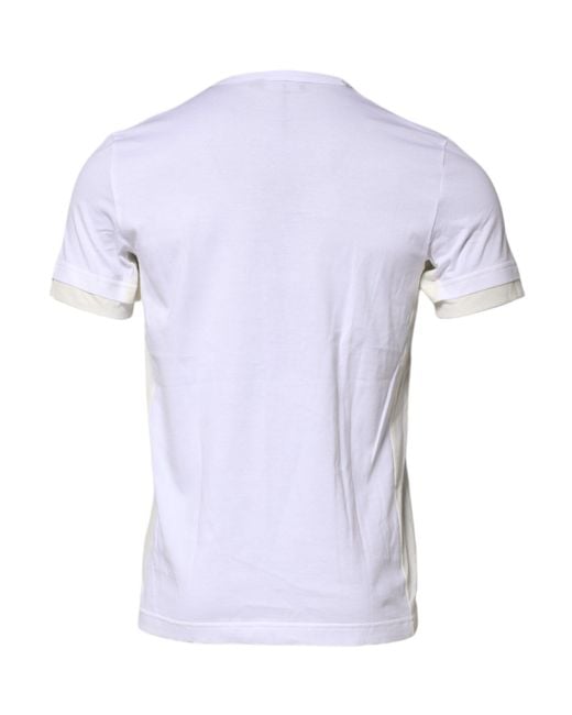 Dolce & Gabbana Blue Cotton Pocket Short Sleeves T-Shirt for men