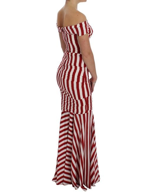 Dolce & Gabbana Red Silk Stretch Dress