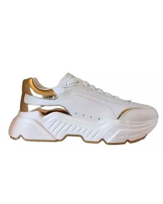 Dolce & Gabbana Metallic Daymaster Leather Sneakers Shoes for men