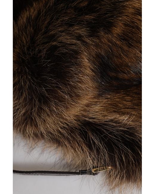 Dolce & Gabbana Black Fur Bucket Hat