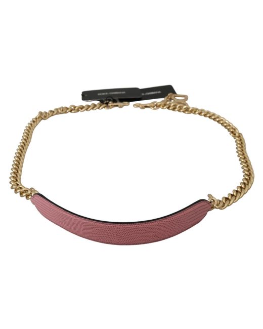 Dolce & Gabbana Black Leather Chain Accessory Shoulder Strap
