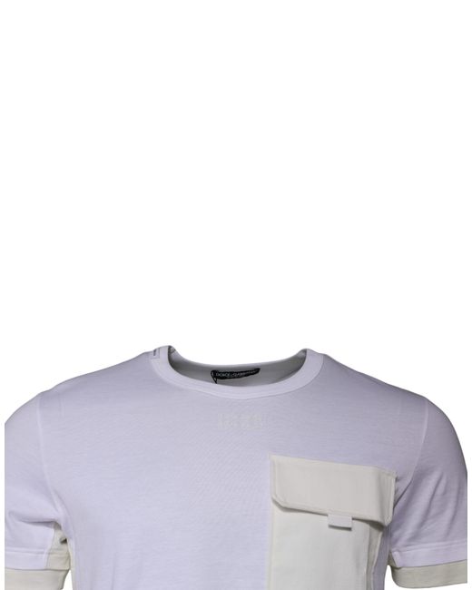 Dolce & Gabbana Blue Crew Neck Short Sleeve T-Shirt for men